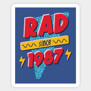 Rad Since 1987 // Retro Memphis Style 90s Nostalgia Magnet